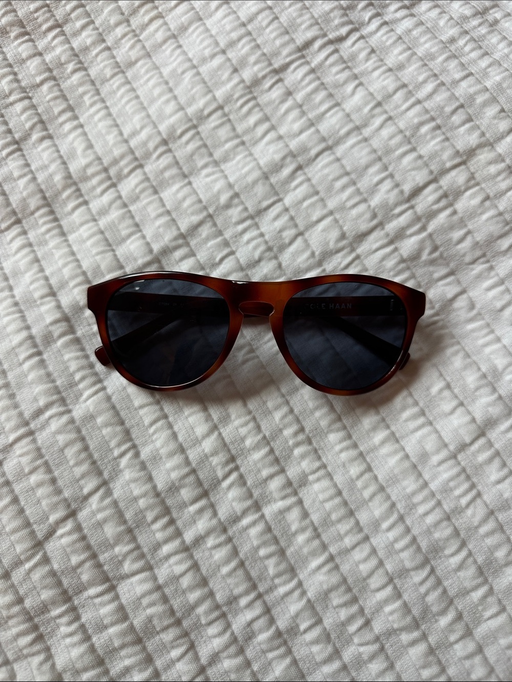 Cole Haan Tortoise Sunglasses - Brown Frame, Black Lens